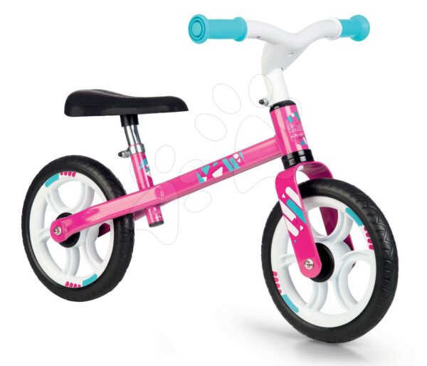 Smoby tanulóbicikli First Bike Pink fémszerkezettel és állítható üléssel 770205 gyerek játék webáruház - játék rendelés online Járművek gyerekeknek | Bébitaxik | Bébitaxik 18 hónapos kortól