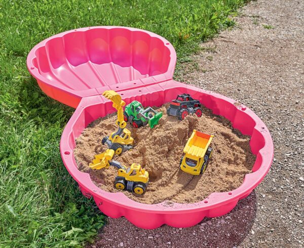 Kétrészes homokozó Watershell Pink BIG kagyló 2*100 l vízre és homokra 88*88*21 cm rózsaszín 18 hó-tól gyerek játék webáruház - játék rendelés online Kerti játékok  | Homokozók | Homokozók gyerekeknek