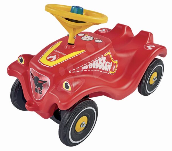 Bébitaxi autó Bobby Car Classic Tűzoltókocsi BIG piros hanggal fénnyel többnyelvű matricával 12 hó-tól gyerek játék webáruház - játék rendelés online Járművek gyerekeknek | Bébitaxik | Bébitaxik 12 hónapos kortól