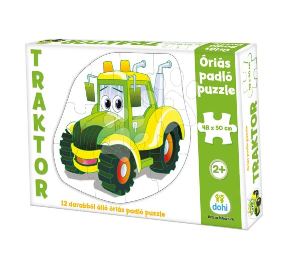 Padló puzzle traktor Dohány óriás 12 drb 24 hó-tól gyerek játék webáruház - játék rendelés online Bébijátékok | Érzékek és motorika fejlesztése   | Bébi puzzle