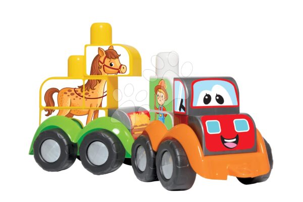 Építőjáték traktorral és állatokkal Farm Dohány 12 hó-tól gyerek játék webáruház - játék rendelés online Bébijátékok | Érzékek és motorika fejlesztése   | Baba építőjáték és kockák