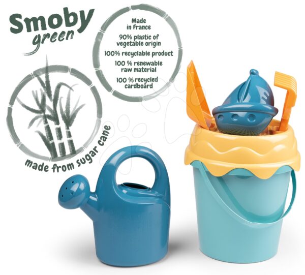 Vödör szett Cukornádból BIO Green Smoby vegetable origin 100% újrahasznosítható gyerek játék webáruház - játék rendelés online Kerti játékok  | Homokozó játékok | Homokozó vödrök