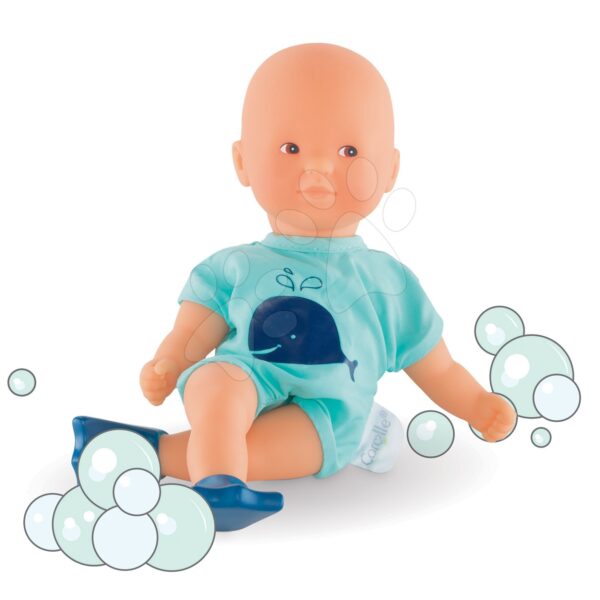 Játékbaba Mini Bath Blue Corolle barna szemekkel és uszonnyal 20 cm 18 hó-tól gyerek játék webáruház - játék rendelés online Játékbabák gyerekeknek | Játékbabák kislányoknak | Játékbabák 18 hónapos kortól