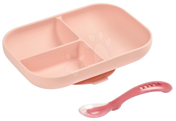Étkészlet Silicone Pink Beaba szilikonból 2-részes babakanál és tál rózsaszín 4 hó-tól gyerek játék webáruház - játék rendelés online Babakellékek | Babaetetés és szoptatás | Babaétkezési eszközök  | Babaétkészletek