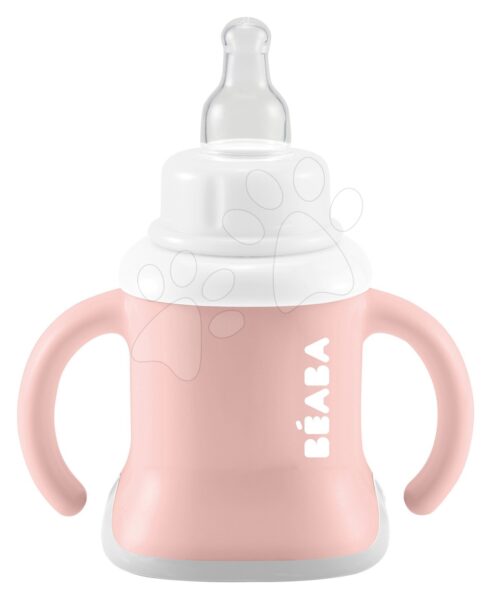 Itatópohár Beaba Old Pink 3-in-1 Evolutive cumival rózsaszín 4 hó-tól BE913474 gyerek játék webáruház - játék rendelés online Babakellékek | Babaetetés és szoptatás | Babaétkezési eszközök  | Gyerek itatópoharak