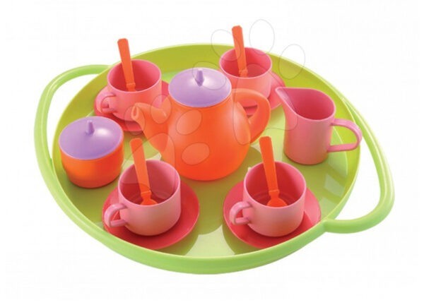 Écoiffier gyermek teáskészlet Bubble Cook 975 rózsaszín-narancssárga-zöld gyerek játék webáruház - játék rendelés online Játékkonyhák | Játékkonyha kiegészítők és edények
