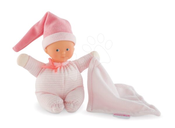 Játékbaba Minirêve Mon Doudou Corolle Pink Striped 16 cm 0 hó-tól gyerek játék webáruház - játék rendelés online Játékbabák gyerekeknek | Játékbabák kislányoknak | Játékbabák 0 hónapos kortól