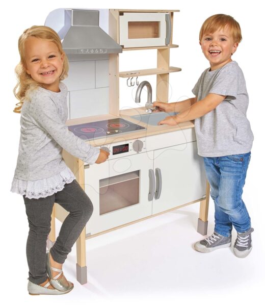 Fa elektronikus játékkonyha Play Kitchen Eichhorn főzőlap fénnyel gyerek játék webáruház - játék rendelés online Játékkonyhák | Fa játékkonyhák