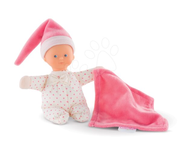 Játékbaba Minirêve Mon Doudou Corolle Pink Heart kék szemekkel 16 cm 0 hó-tól gyerek játék webáruház - játék rendelés online Játékbabák gyerekeknek | Játékbabák kislányoknak | Játékbabák 0 hónapos kortól