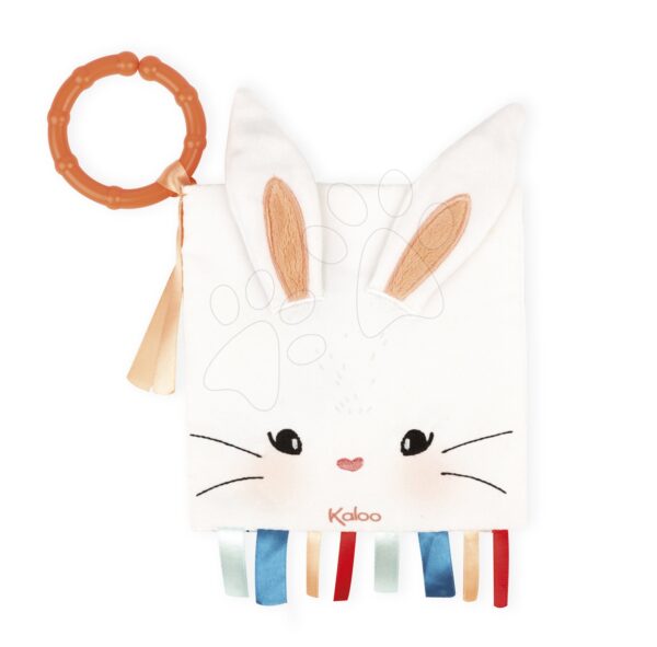 Textil könyv nyuszi The Rabbit in Love Activity Book Kaloo karikával legkisebbeknek 0 hó-tól gyerek játék webáruház - játék rendelés online Bébijátékok | Kiságy játékok  | Játékok kiságy fölé