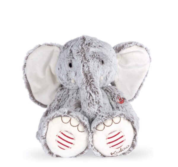 Plüss elefánt Noa Elephant Grey L Rouge Kaloo szürke 38 cm puha plüssből legkisebbeknek 0 hó-tól gyerek játék webáruház - játék rendelés online Plüssjátékok | Plüssállatkák