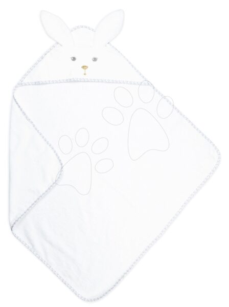 Fürdőlepedő kapucnival legkisebbeknek Nyuszi My Rabbit Bath Towel Perle Kaloo fehér 75*75 cm lágy puha anyagból 0 hó-tól gyerek játék webáruház - játék rendelés online Babakellékek | Gyermekápolás | Babatörölközők