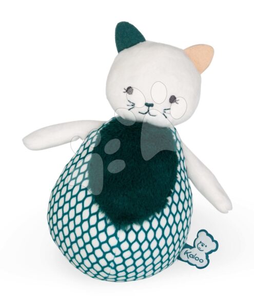Plüss macska a kisbaba érzékszerveinek fejlesztésére Cat Tumbler Stimuli Kaloo zöld 16 cm 0 hó-tól gyerek játék webáruház - játék rendelés online Bébijátékok | Kiságy játékok  | Alvókendők DouDou