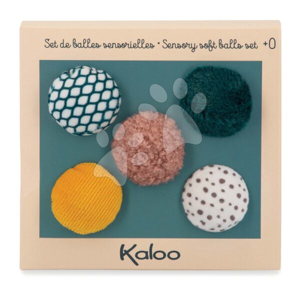 Szenzoros golyók a kisbaba érzékszerveinek fejlesztésére Stimuli Kaloo 5 fajta puha labda 0 hó-tól gyerek játék webáruház - játék rendelés online Bébijátékok | Kiságy játékok  | Alvókendők DouDou