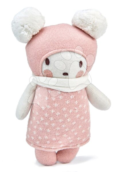 Kötött játékbaba fehér Baby Bella Knitted Doll Threadbear 24 cm puha pamutból ajándékcsomagolásban 0 hó-tól gyerek játék webáruház - játék rendelés online Játékbabák gyerekeknek | Játékbabák kislányoknak | Rongybabák