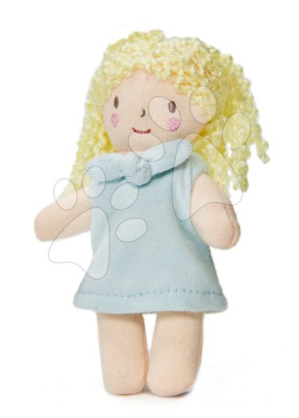 Rongybaba Mini Fifi Doll ThreadBear 12 cm pihe-puha pamutszövetből világos hajkoronával gyerek játék webáruház - játék rendelés online Játékbabák gyerekeknek | Játékbabák kislányoknak | Rongybabák