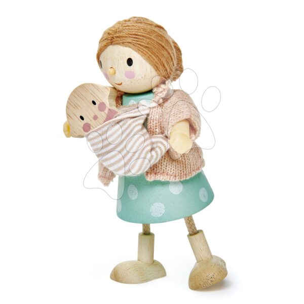 Fa anyuka figura csecsemővel Mrs Goodwood Tender Leaf Toys szvetterben babahordozóval gyerek játék webáruház - játék rendelés online Fa gyerekjátékok | Fa babaházak