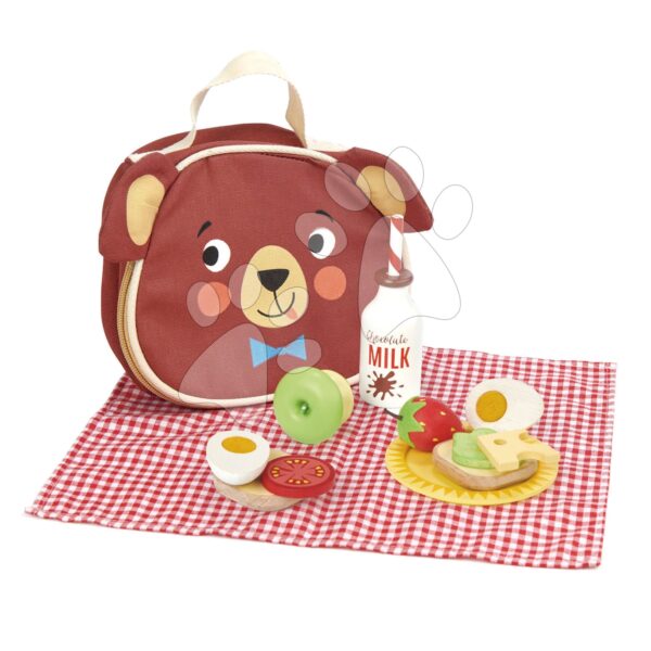 Fa készlet kirándulásra Little Bear's Picnic Tender Leaf Toys élelmiszerek táskában gyerek játék webáruház - játék rendelés online Játékkonyhák | Fa játékkonyhák