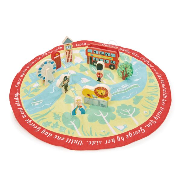 Fa város figurákkal London Story Bag Tender Leaf Toys kerek vászontáskán várostérkép mintával gyerek játék webáruház - játék rendelés online Fa gyerekjátékok |  Készségfejlesztő fajátékok