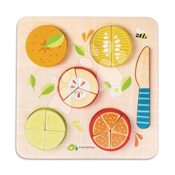 Fa gyümölcs puzzle Citrus Fractions Tender Leaf Toys 16 darabos készlet
