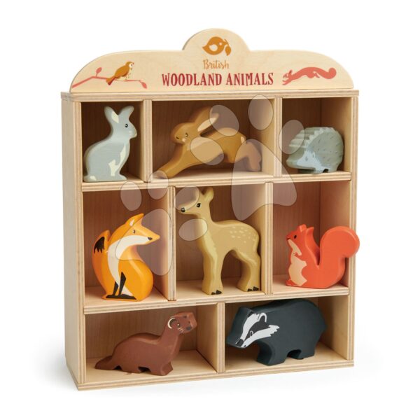 Fa erdei állatok polcon 8 drb Woodland Animals Tender Leaf Toys nyuszik süni róka őzike mókus menyét és borz gyerek játék webáruház - játék rendelés online Fa gyerekjátékok |  Készségfejlesztő fajátékok