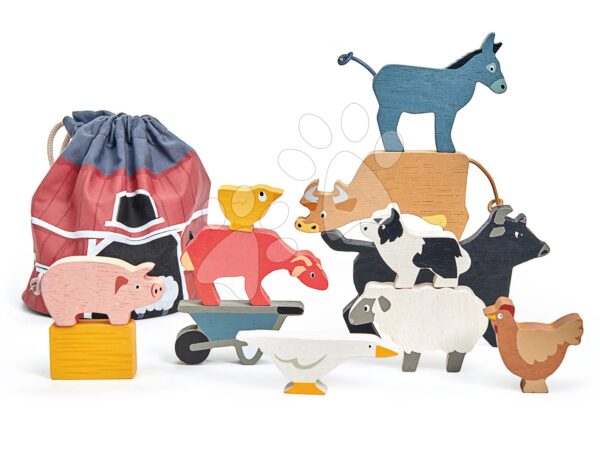 Fa háziállatok Stacking Farmyard Tender Leaf Toys 10 fajta rakásolható gyerek játék webáruház - játék rendelés online Fa gyerekjátékok |  Készségfejlesztő fajátékok
