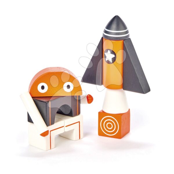 Fa mágneses építőjáték Galaxy Magblocs Tender Leaf Toys 12 világűr mintázatú építőkocka táskában gyerek játék webáruház - játék rendelés online Fa gyerekjátékok | Fa építőjátékok | Fa építőjátékok Tender Leaf