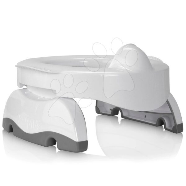 Utazó bili/ WC szűkítő Potette Premium 2in1 Kalencom fehér-szürke + 3 db eldobható zacskó és utazótáska 15 hó-tól gyerek játék webáruház - játék rendelés online Babakellékek | Gyermekápolás | Bilik és wc-szűkítők