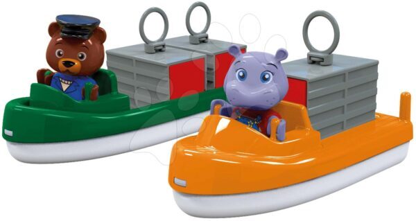 Konténeres és teherhajók AquaPlay Wilma vízilóval és Bo medvével 2 drb (kompatibilis a Duplo-val) gyerek játék webáruház - játék rendelés online Vízi pályák | Vízi pálya kiegészítők