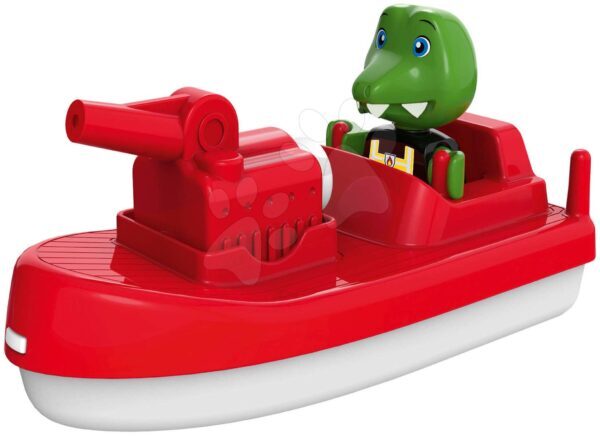 Motorcsónak vízágyúval Fireboat AquaPlay 2 m vízsugárral és krokodil Nils kapitánnyal (kompatibilis a Duplo-val) gyerek játék webáruház - játék rendelés online Vízi pályák | Vízi pálya kiegészítők