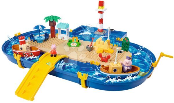 Vízi pálya Peppa Pig Holiday Waterplay BIG 2 hajóval és 3 figurával 71 részes-kompatibilis a Duploval 3 évtől gyerek játék webáruház - játék rendelés online Vízi pályák | Vízi pályák gyerekeknek