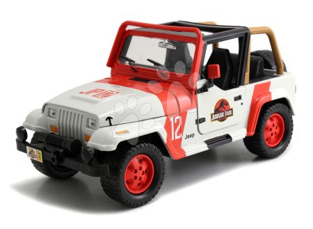Kisautó Jurassic World Jeep Wrangler 1992 Jada fém nyitható ajtókkal és gumikerekekkel hossza 19 cm 1:24 gyerek játék webáruház - játék rendelés online Játékautók és szimulátorok | Játékautók és járművek