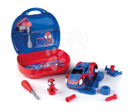 Szerszámos koffer és kisautó Spidey Box Spidey Marvel Smoby figurával és kiegészítőkkel gyerek játék webáruház - játék rendelés online Barkácsolás