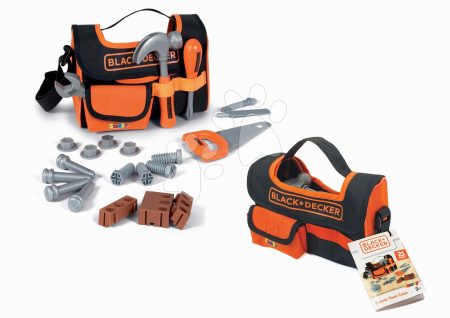 Szarszámos táska Fabric Tool Case Black&Decker Smoby 21 kiegészítővel gyerek játék webáruház - játék rendelés online Barkácsolás
