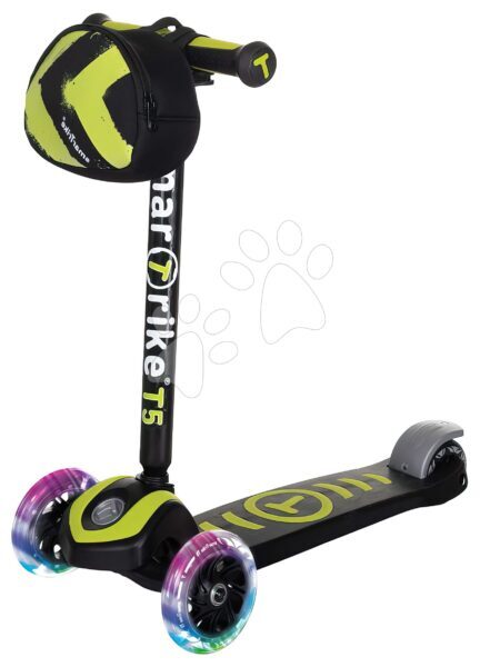 Roller T5 smarTrike világító kerekekkel és táskával és magasságilag állítható kormánnyal teherbírása 50 kg zöld gyerek játék webáruház - játék rendelés online Járművek gyerekeknek | Rollerek | Hullámzó rollerek