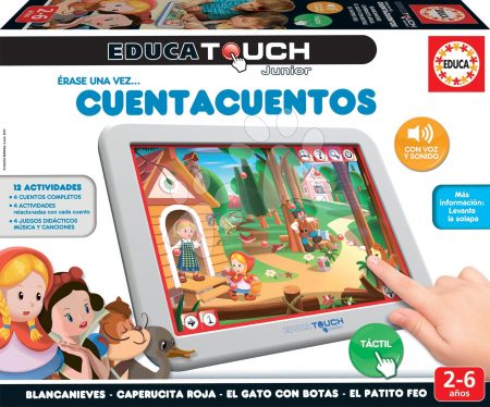 Táblagép elektronikus Cuenta Cuentos Educa 4 mesével és tevékenységgel spanyolul 2 évtől gyerek játék webáruház - játék rendelés online Bébijátékok | Érzékek és motorika fejlesztése   | Interaktív játékok