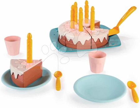 Szülinapi torta gyertyákkal és cukormázzal Vert Azur Écoiffier evőeszközzel 20 darabos 18 hó-tól gyerek játék webáruház - játék rendelés online Játékkonyhák | Játékkonyha kiegészítők és edények