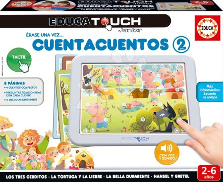 Táblagép elektronikus Nuevo Cuentacuentos Educa 4 mesével és tevékenységgel spanyolul 2 évtől gyerek játék webáruház - játék rendelés online Bébijátékok | Érzékek és motorika fejlesztése   | Interaktív játékok