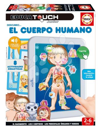 Táblagép elektronikus El Cuerpo Humano Educa Az emberi testről tanulok spanyolul 2 évtől gyerek játék webáruház - játék rendelés online Bébijátékok | Érzékek és motorika fejlesztése   | Interaktív játékok