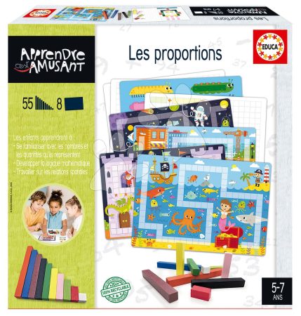 Oktatójáték Les Proportions Educa Ismerkedem a méretekkel ábrák alapján 55 darabos 5 évtől gyerek játék webáruház - játék rendelés online Puzzle és társasjátékok | Társasjátékok | Idegennyelvű társasjátékok