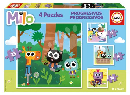 Puzzle Milo Progressive Educa 12-16-20-25 darabos gyerek játék webáruház - játék rendelés online Puzzle és társasjátékok | Gyerek puzzle | Progresszív gyerek puzzle