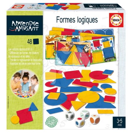 Oktatójáték Ismerkedem a színekkel és formákkal Former logiques Educa 48 darabos 3 évtől gyerek játék webáruház - játék rendelés online Puzzle és társasjátékok | Társasjátékok | Idegennyelvű társasjátékok
