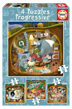 Puzzle Forest Tales Progressive Educa 12-16-20-25 darabos gyerek játék webáruház - játék rendelés online Puzzle és társasjátékok | Gyerek puzzle | Progresszív gyerek puzzle
