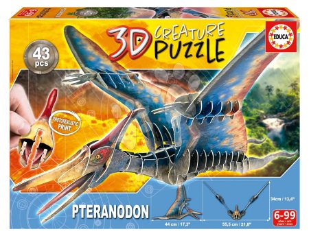 Puzzle dinoszaurusz Pteranodon 3D Creature Educa hossza 44 cm 43 darabos 6 évtől gyerek játék webáruház - játék rendelés online Puzzle és társasjátékok | Puzzle | Puzzle 3D