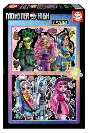 Puzzle Monster High Educa 2x100 darabos 6 évtől gyerek játék webáruház - játék rendelés online Puzzle és társasjátékok | Gyerek puzzle | Gyerek puzzle 100-300 darabos
