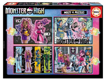 Puzzle Multi 4 Monster High Educa 50-80-100-150 darabos 5 évtől gyerek játék webáruház - játék rendelés online Puzzle és társasjátékok | Gyerek puzzle | Progresszív gyerek puzzle