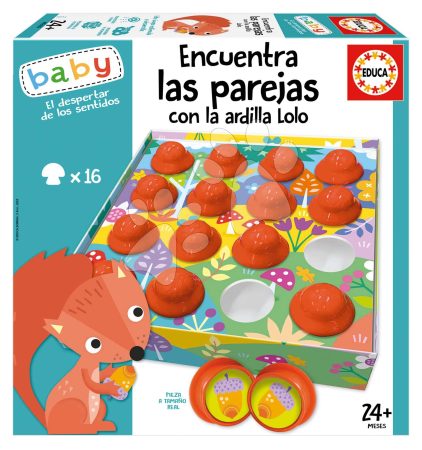 Oktatójáték legkisebbeknek Find the matches with Lolo the squirrel Educa pexeso állatokkal 24 hó-tól gyerek játék webáruház - játék rendelés online Puzzle és társasjátékok | Társasjátékok | Memóriajátékok