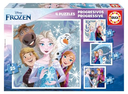 Puzzle Frozen Disney Progressive Educa 12-16-20-25 darabos 3 évtől gyerek játék webáruház - játék rendelés online Puzzle és társasjátékok | Gyerek puzzle | Progresszív gyerek puzzle