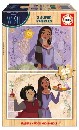 Fa puzzle Wish Educa 2x25 darabos gyerek játék webáruház - játék rendelés online Puzzle és társasjátékok | Gyerek puzzle | Fából készült Disney