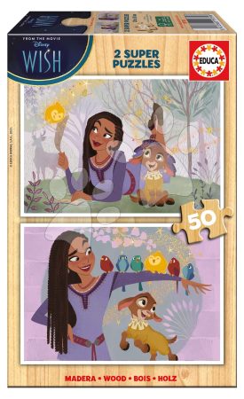 Fa puzzle Wish Educa 2x50 darabos 4 évtől gyerek játék webáruház - játék rendelés online Puzzle és társasjátékok | Gyerek puzzle | Fából készült Disney